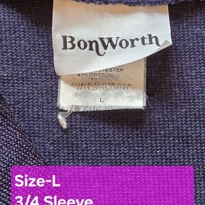 BonWorth Deep Blue Knit Top